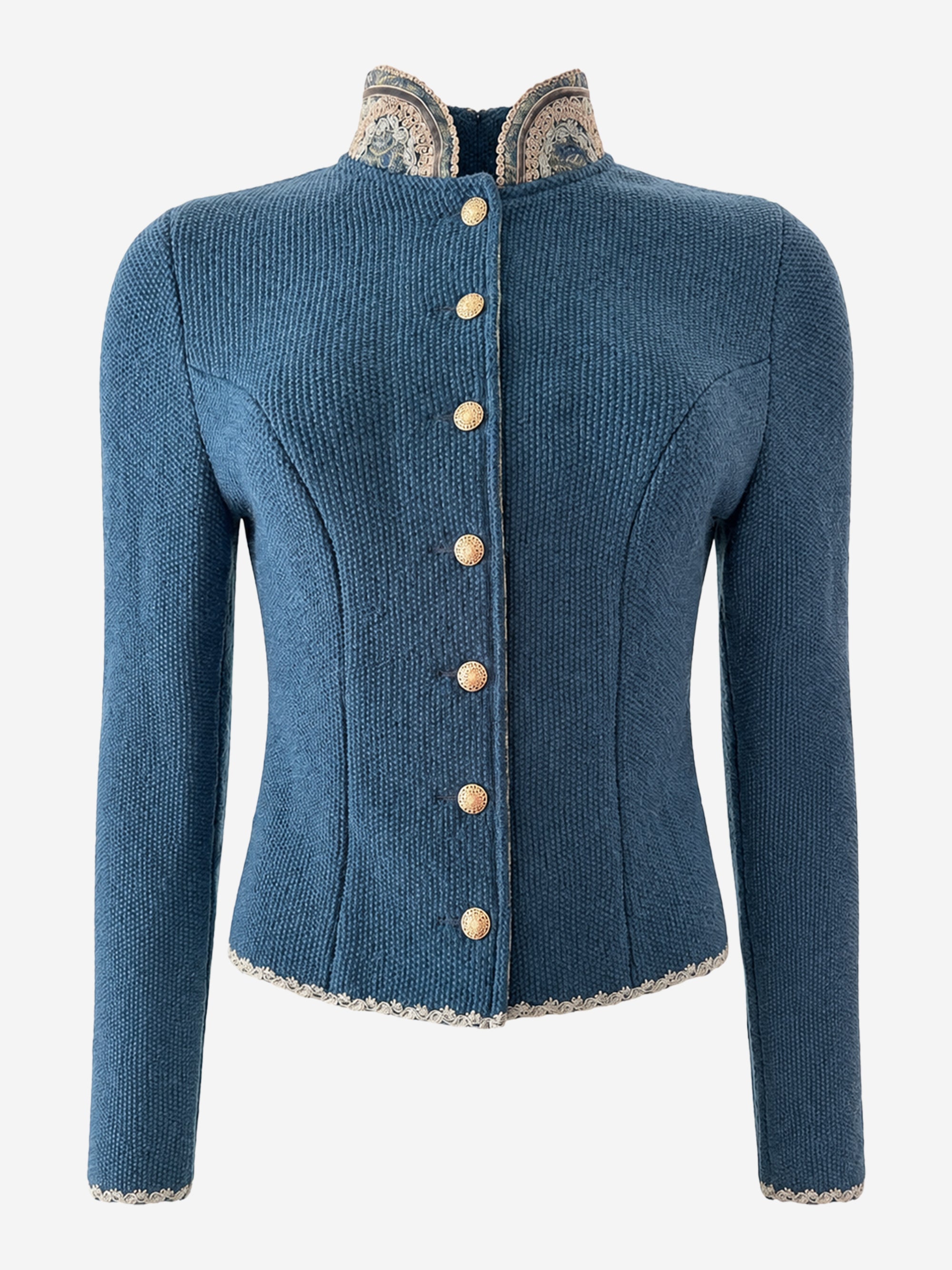 litzlfelder-damen-mia-trachtenjacke-petrolblau-schurwolle image 1