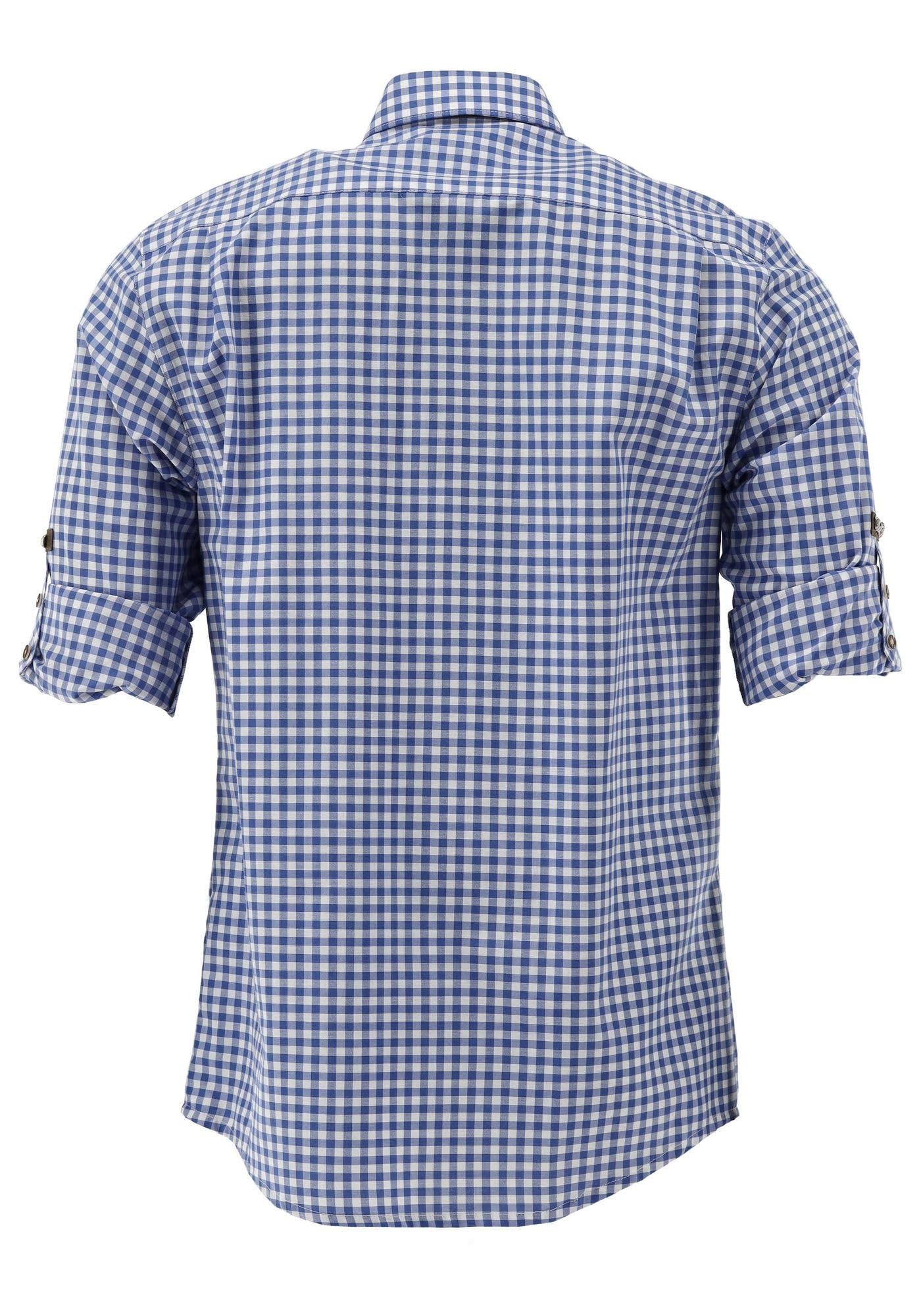 os-trachten-jaluna-trachtenhemd-herren-langarm-mittelblau-fest image 2