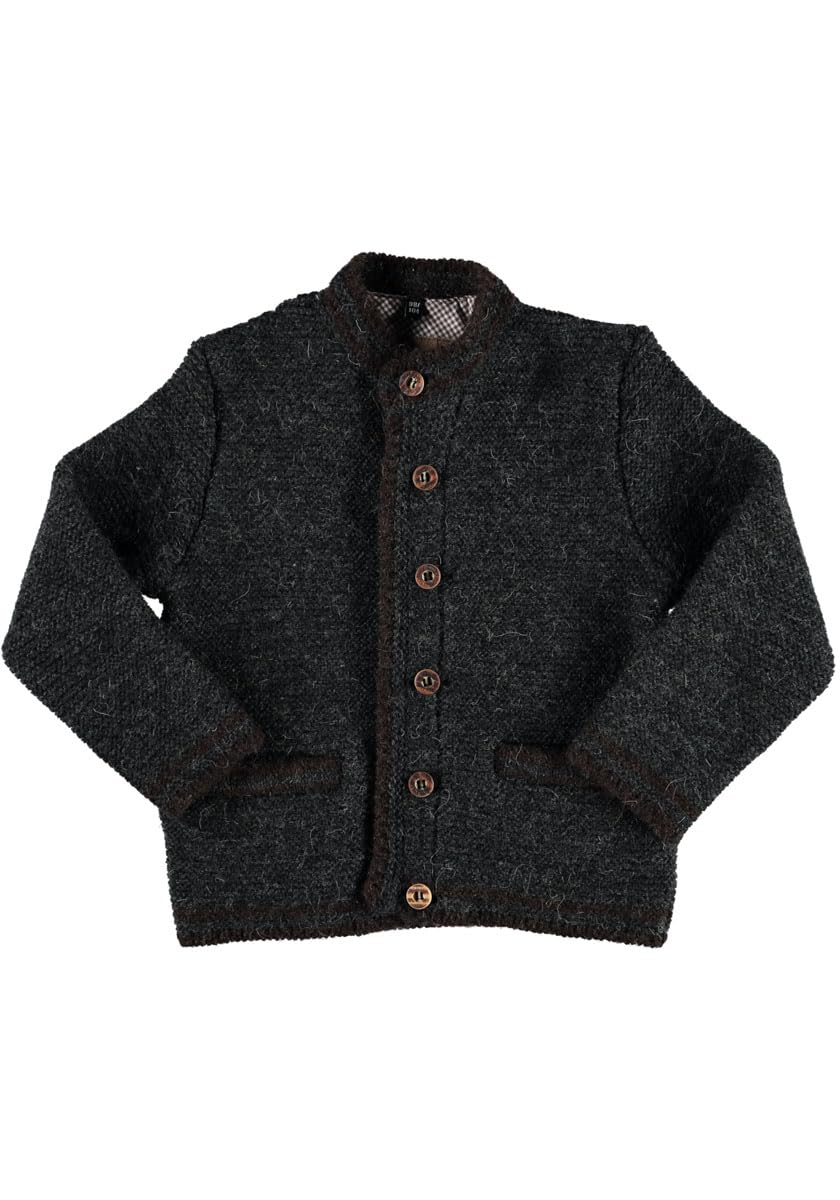 os-trachten-ruruba-kinder-strickjacke-anthrazit-kontrast image 1