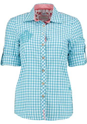 os-trachten-trachtenbluse-odibe-langarm-t-rkis-karo image 7
