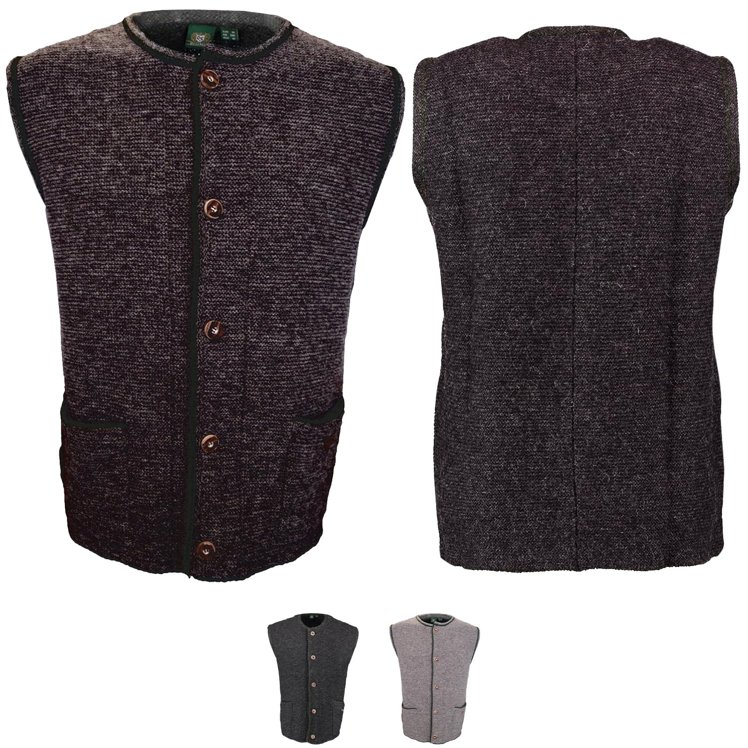 os-trachten-wollweste-herren-trachtenweste-anthrazit-58-3xl image 1