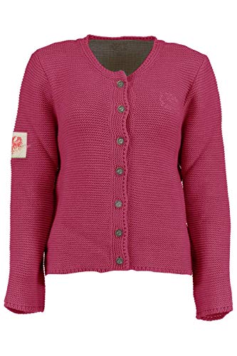 os-trachten-wolljanker-damen-strickjacke-himbeere-38-wolle image 5