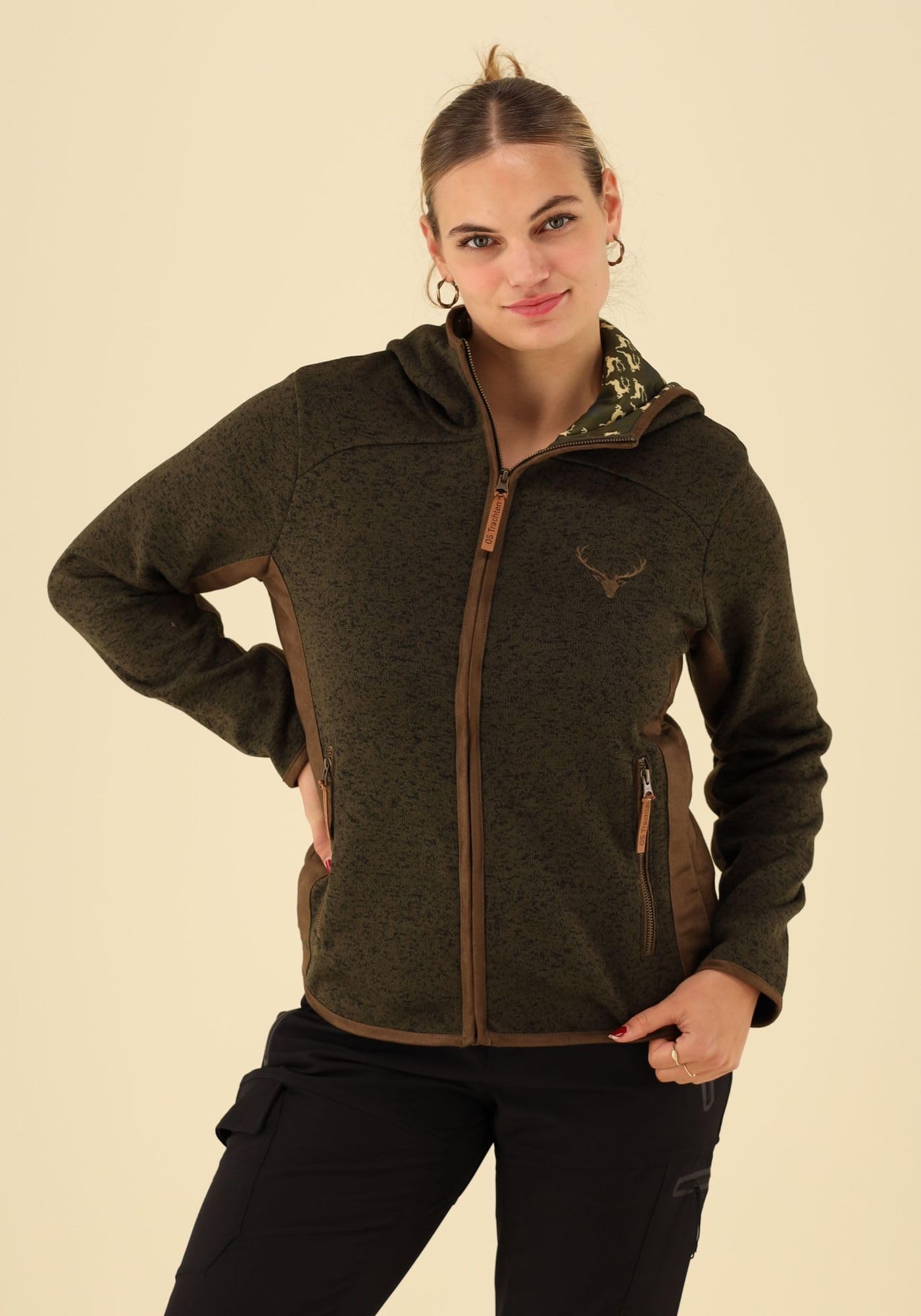 os-trachten-zumgu-strickfleecejacke-kapuze-damen-warm image 2
