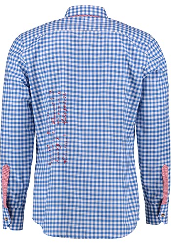 os-trachten-ogonax-trachtenhemd-herren-langarm-blau-karo-45-46 image 5