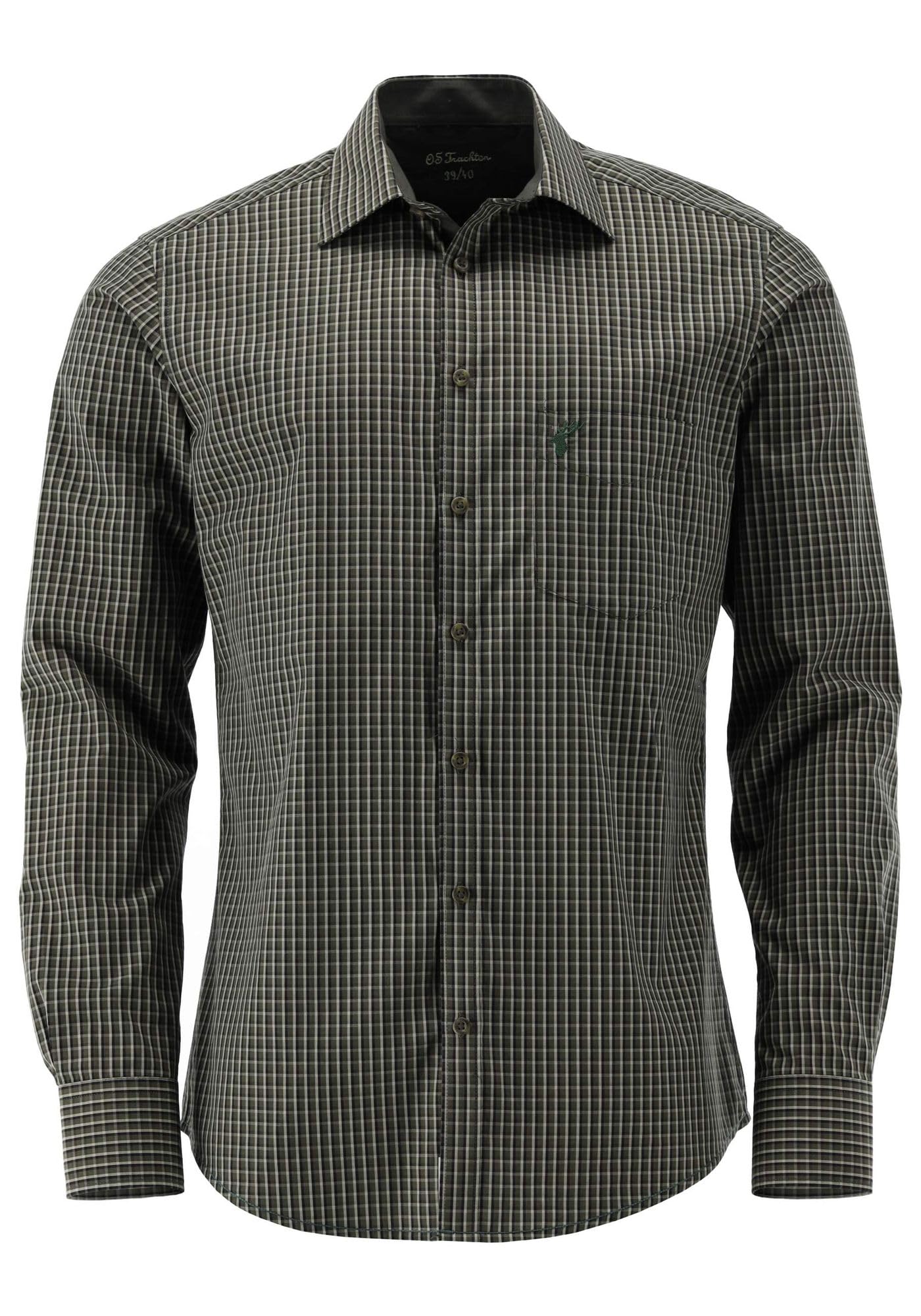 os-trachten-emibo-jagdhemd-herren-langarm-gr-41-42-slim-fit image 1