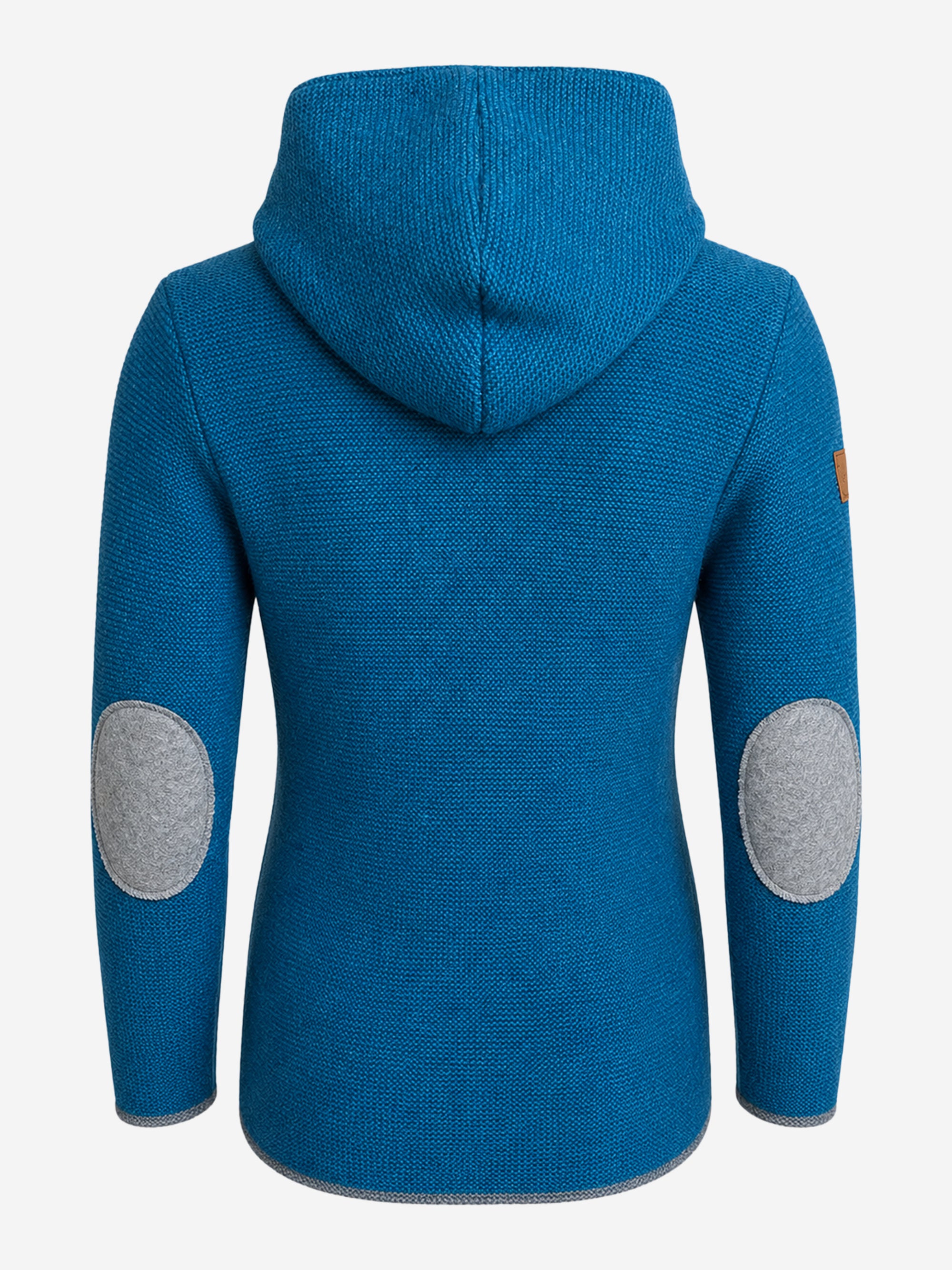 litzlfelder-damen-strickjacke-emily-kapuze-t-rkisblau-merino image 2