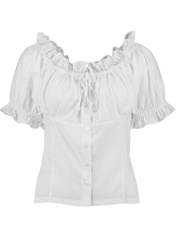 os-trachten-marxi-damen-trachtenbluse-kurzarm-rundhals-klassisch image 3