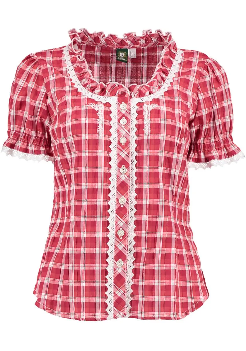 os-trachten-dapee-trachtenbluse-kurzarm-spitze-damen image 1