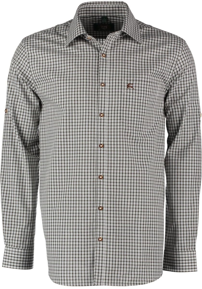 os-trachten-vakas-herren-trachtenhemd-langarm-45-46-regular-fit-karo image 1