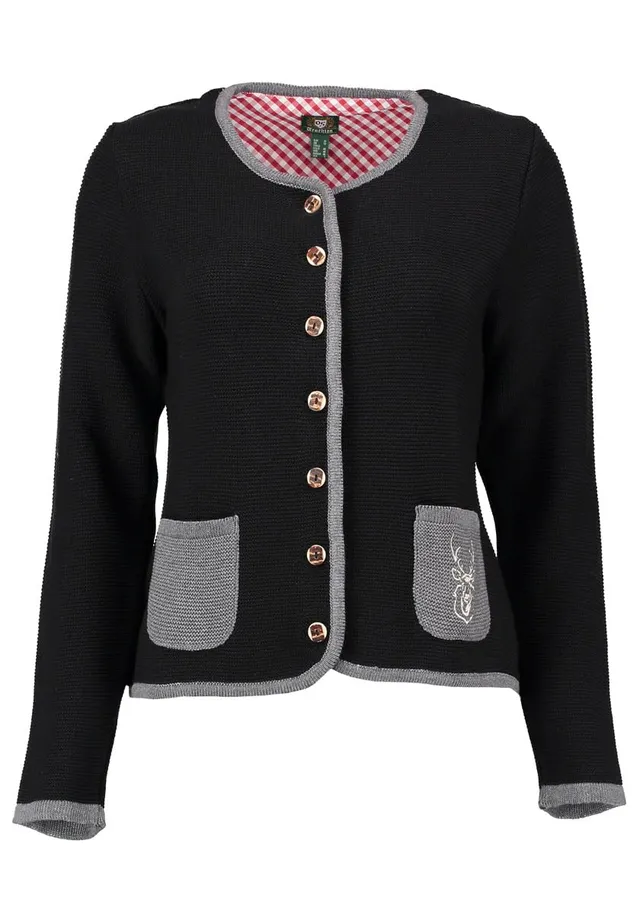 os-trachten-twonis-damen-trachten-strickjacke-baumwolle-hirsch image 1
