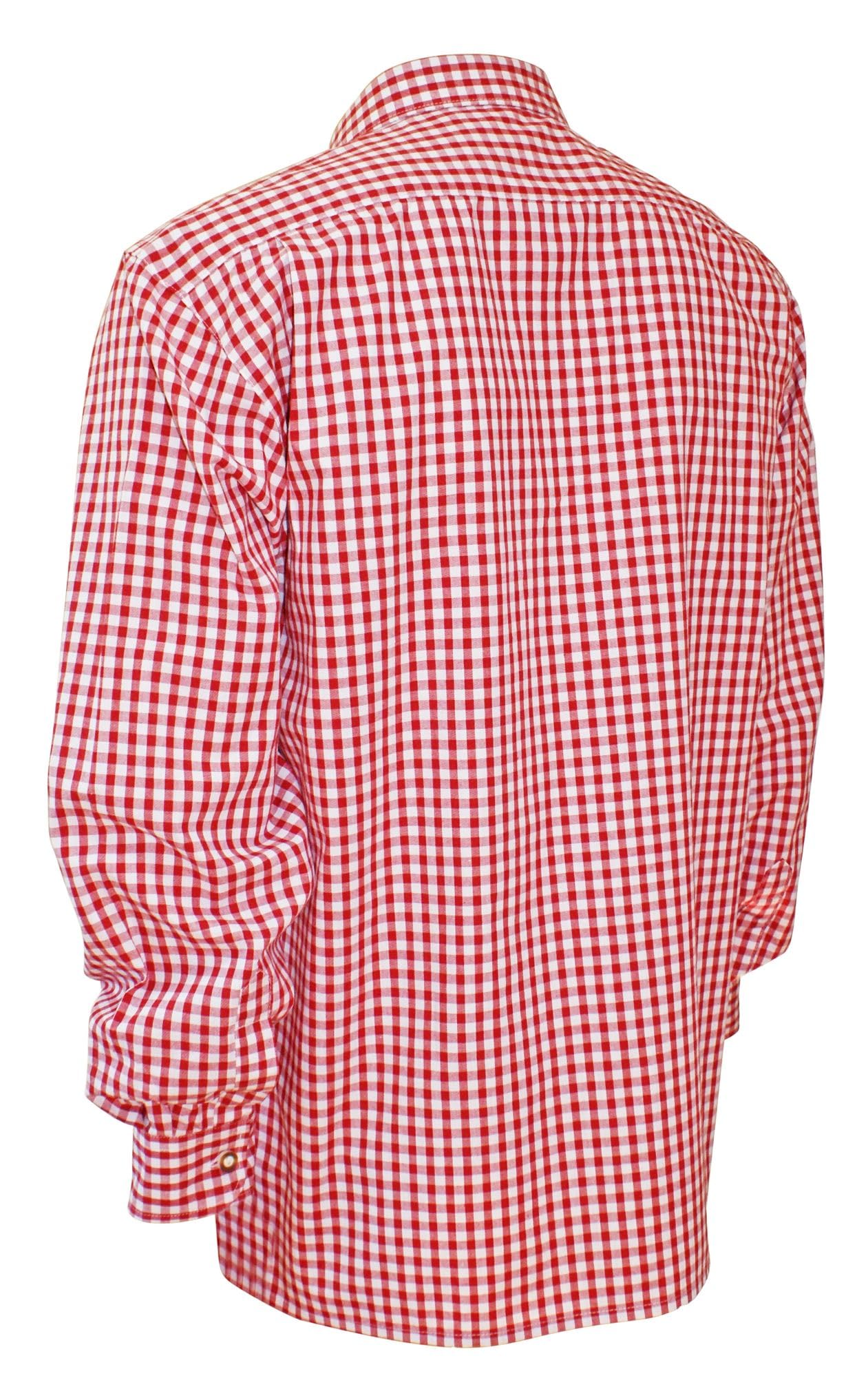 os-trachten-karo-trachtenhemd-herren-langarm-rot-6xl image 3
