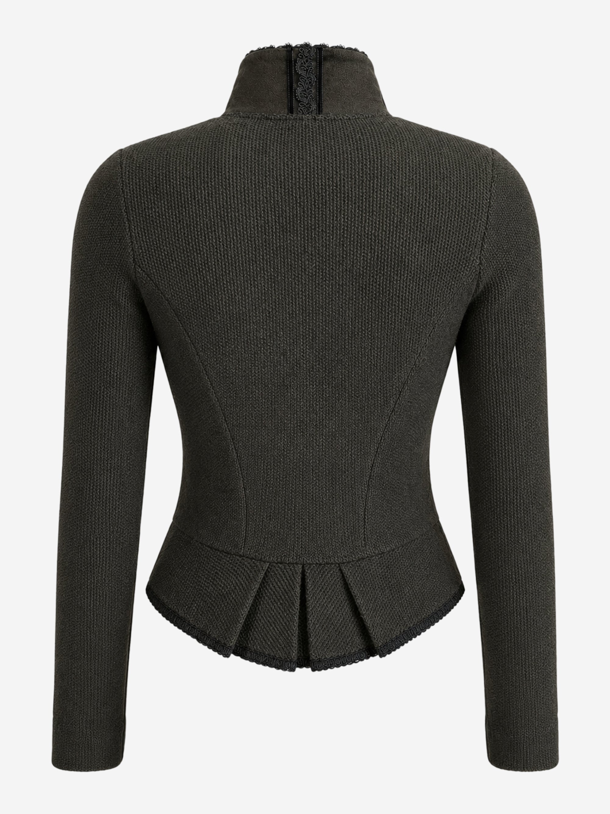 litzlfelder-strickblazer-caro-oliv-kammgarn image 2