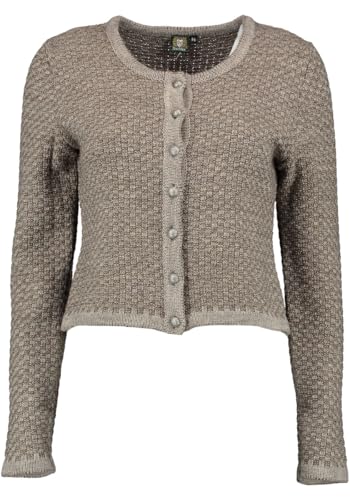 os-trachten-zelado-strickjacke-damen-ecrue-rundhals-offen image 5