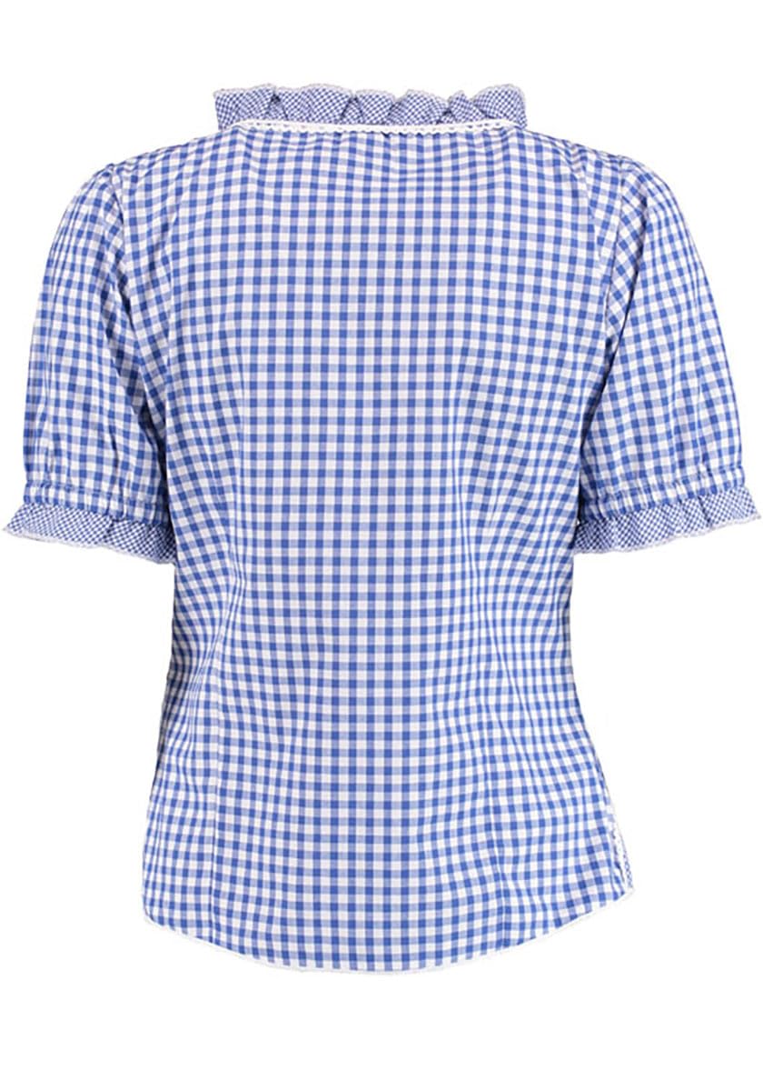 os-trachten-poror-trachtenbluse-kurzarm-mittelblau image 2