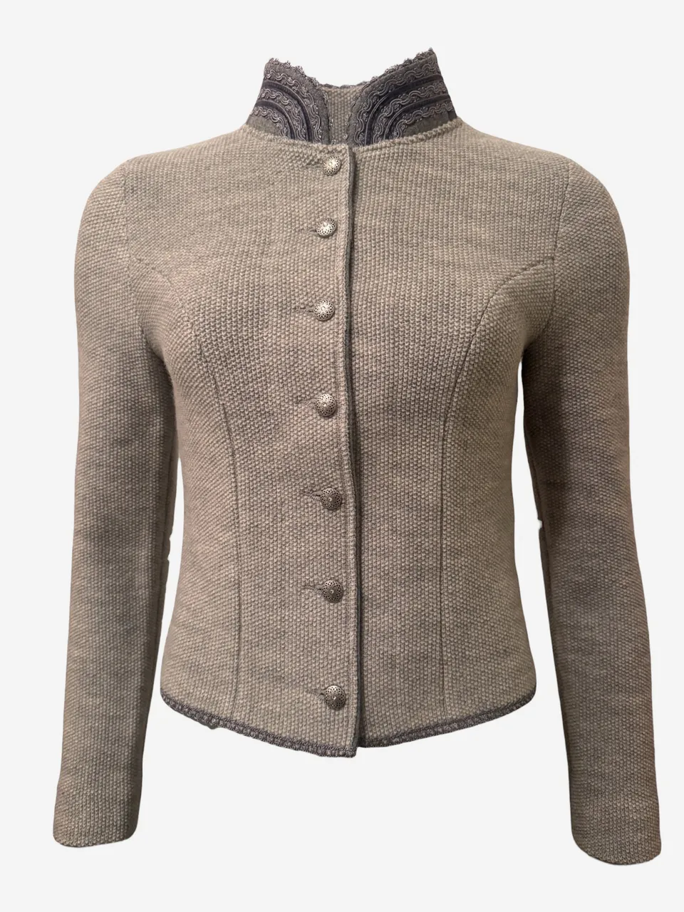 litzlfelder-ariana-strickblazer-damen-silbergrau-schurwolle image 1
