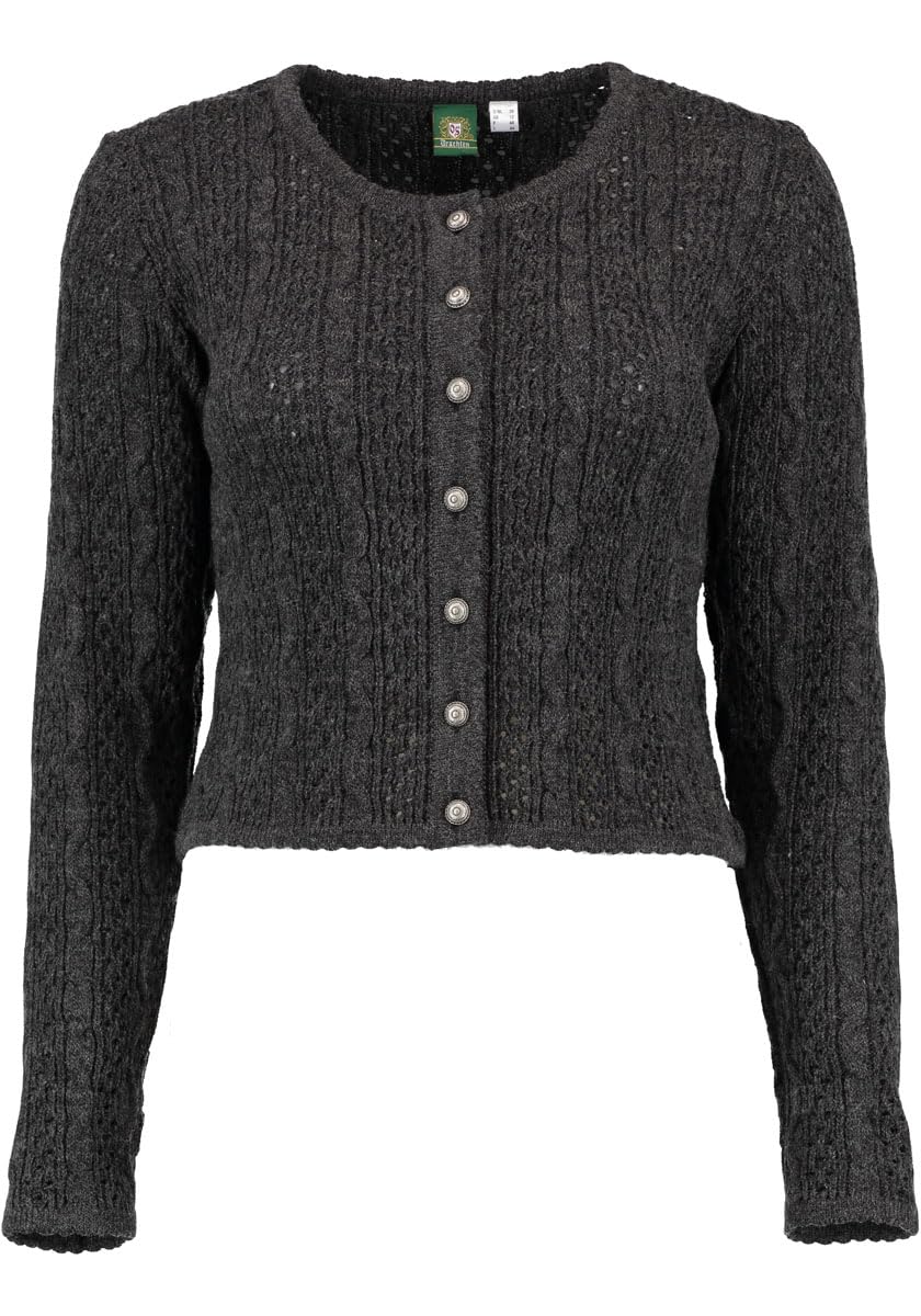 os-trachten-igaza-strickjacke-damen-anthrazit-gr-40-rundhals image 1