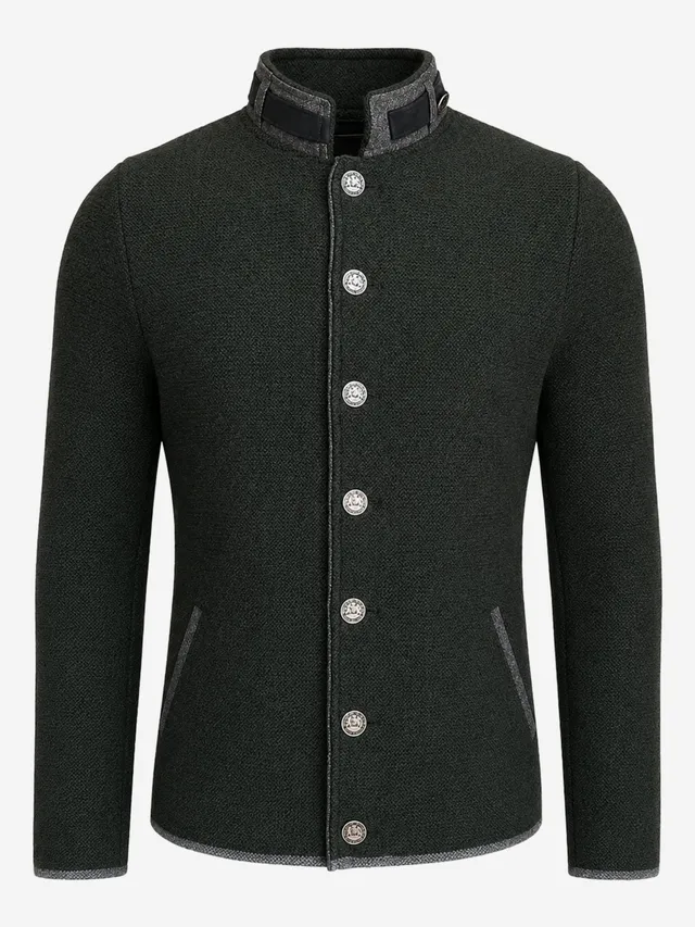 litzlfelder-jonas-strickjacke-herren-olivgr-n-merinowolle image 1