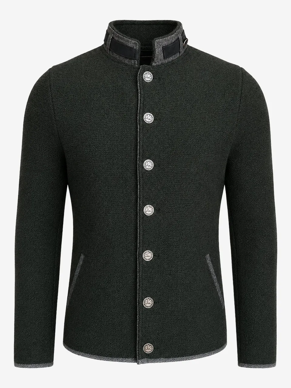 litzlfelder-jonas-strickjacke-herren-olivgr-n-merinowolle image 1