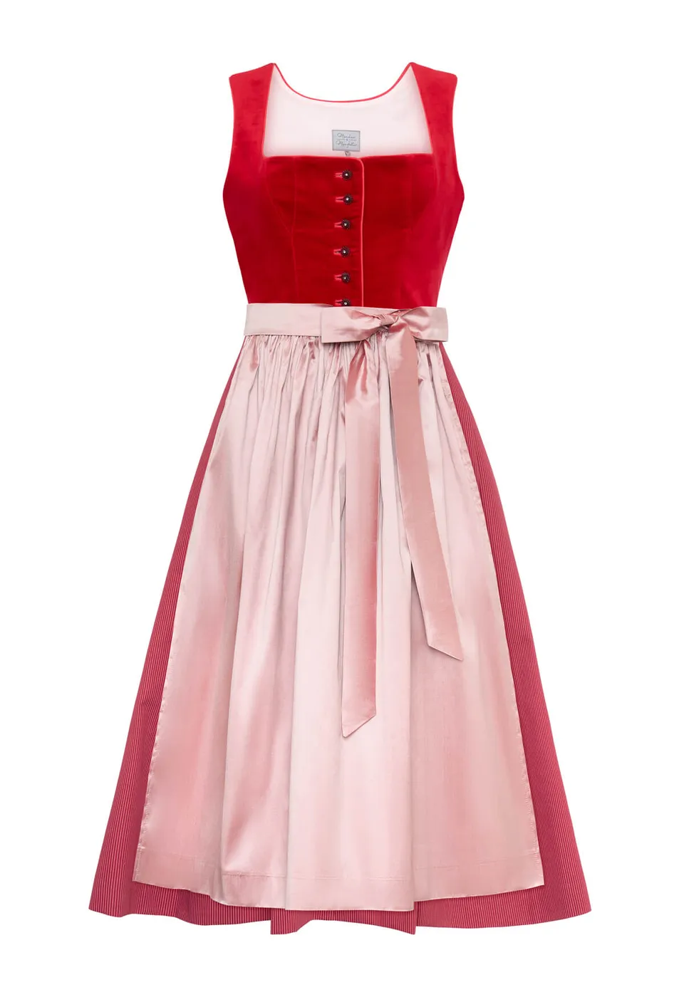 m-nchner-manufaktur-dirndl-fanny-rot-samtdirndl-mit-seidensch-rze image 1