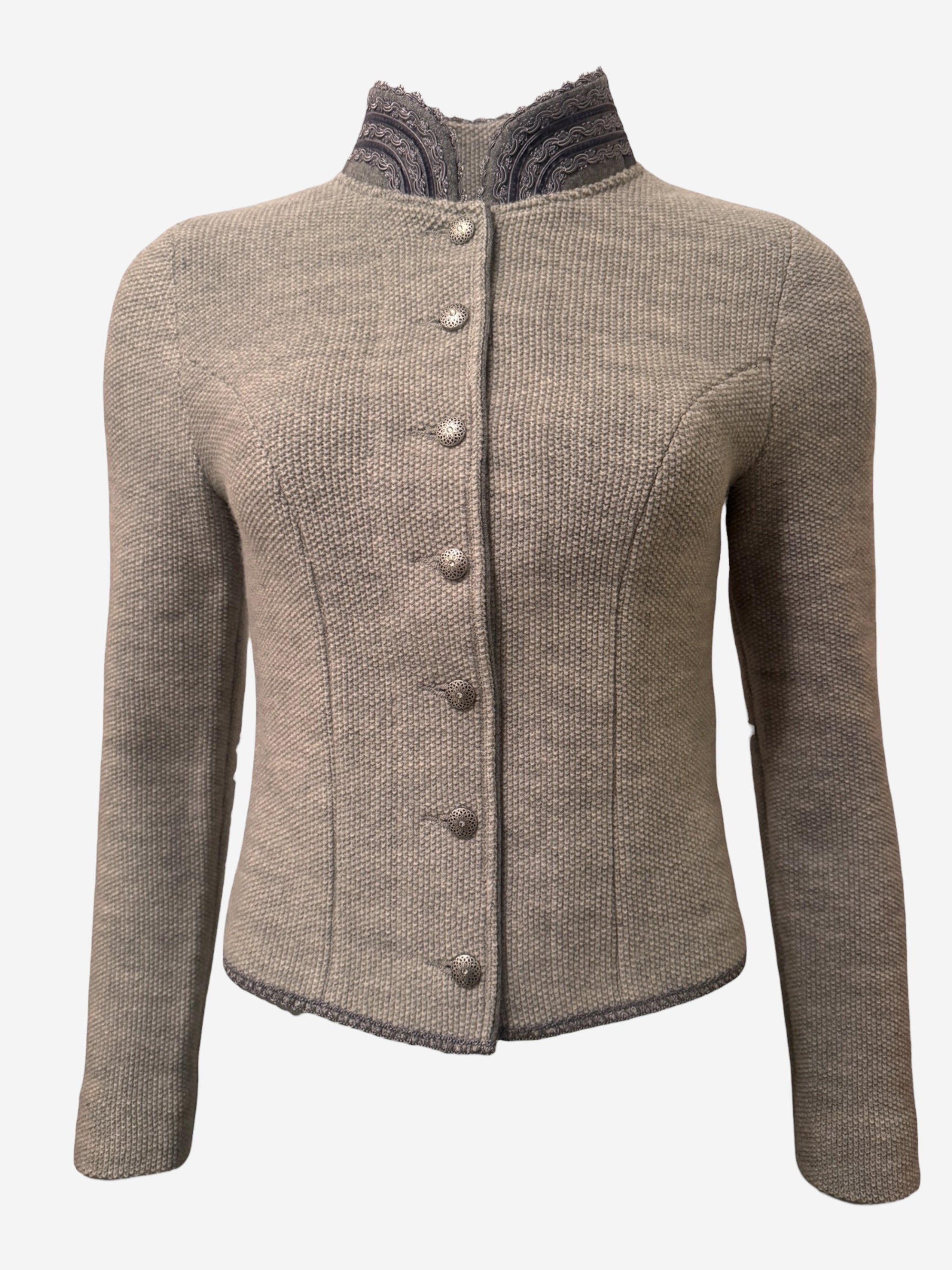 litzlfelder-ariana-strickblazer-damen-silbergrau-schurwolle image 1