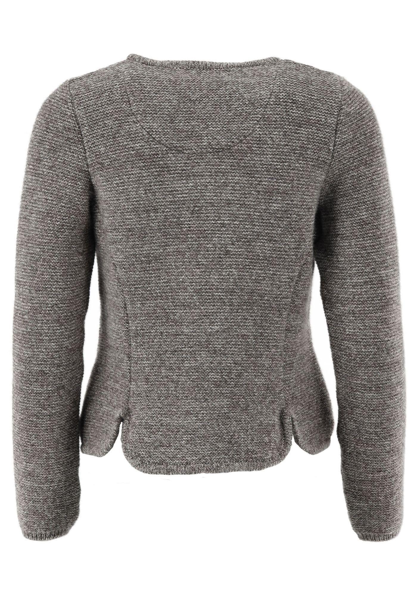 os-trachten-forivo-strickjacke-damen-rundhals-oliv image 2