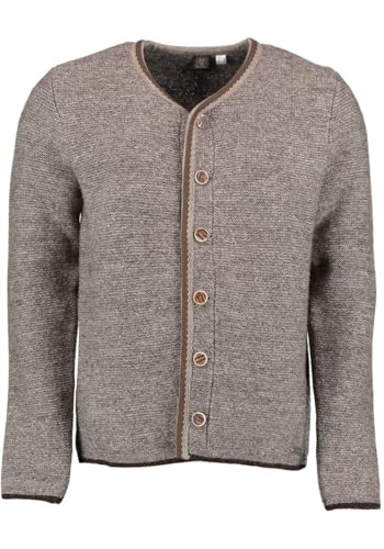 os-trachten-xaluna-strickjacke-dunkelbraun-rundhals-offen image 5