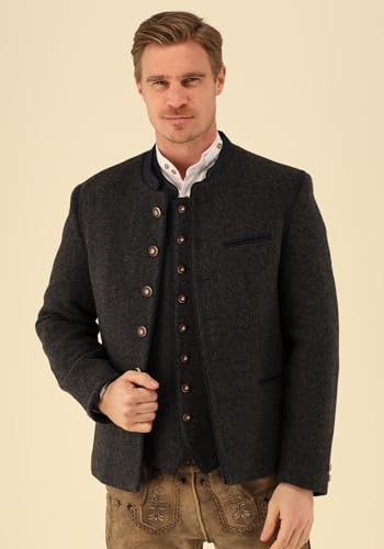 os-trachten-huzam-trachtenjanker-herren-50-anthrazit-slim-fit image 7