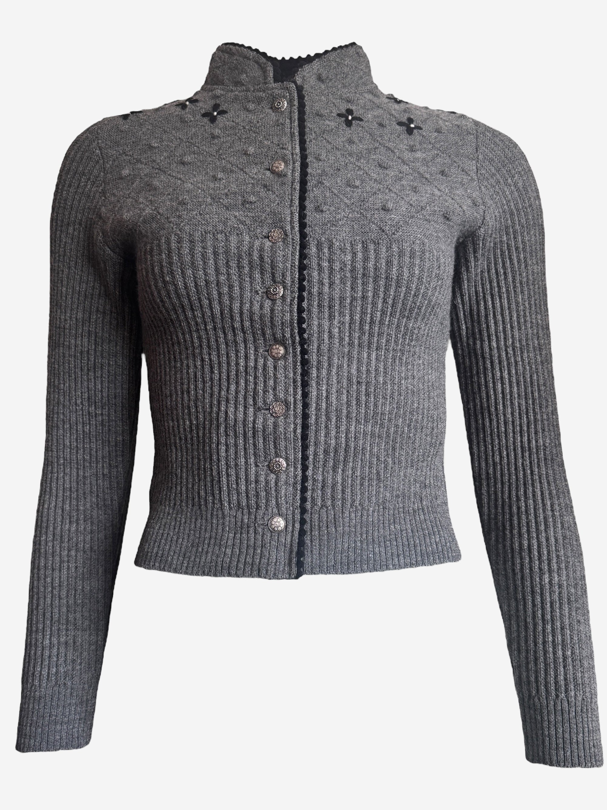 litzlfelder-mia-strickjacke-damen-grau-schurwolle image 1