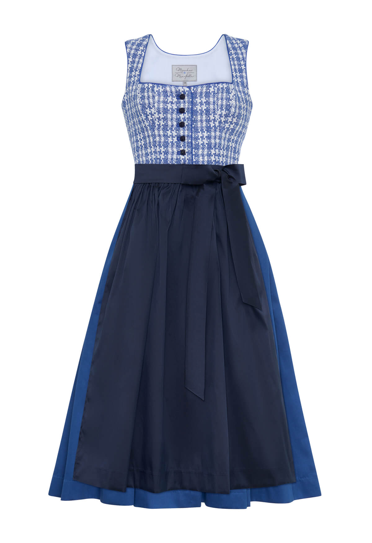 m-nchner-manufaktur-dirndl-fanny-dirndl-blau-kariert-baumwolle image 1