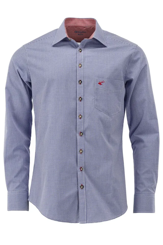 os-trachten-wacodu-trachtenhemd-herren-slim-fit-kleinkaro image 1