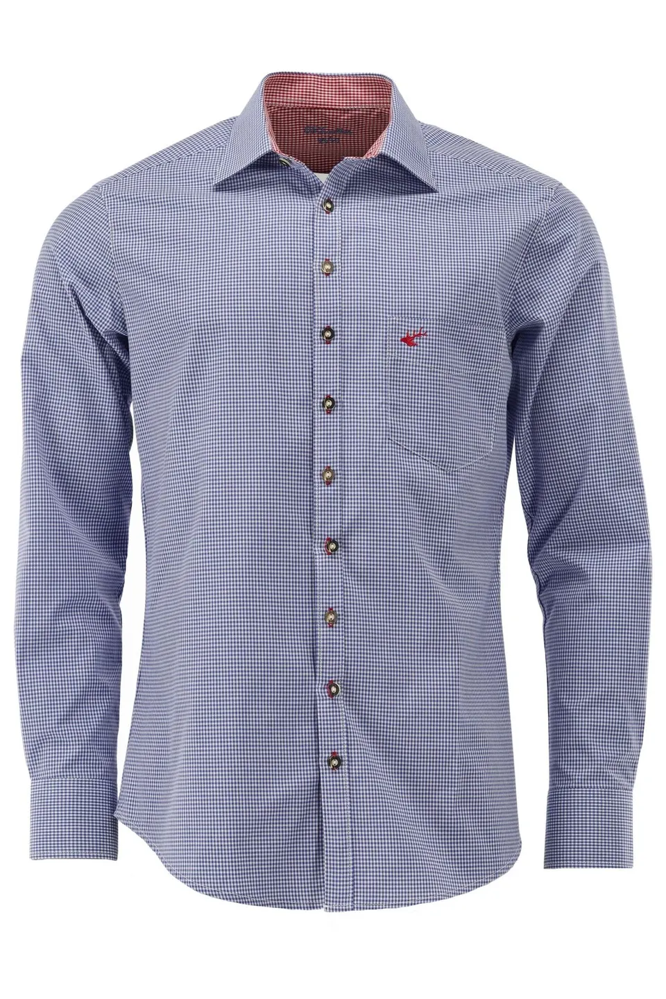 os-trachten-wacodu-trachtenhemd-herren-slim-fit-kleinkaro image 1