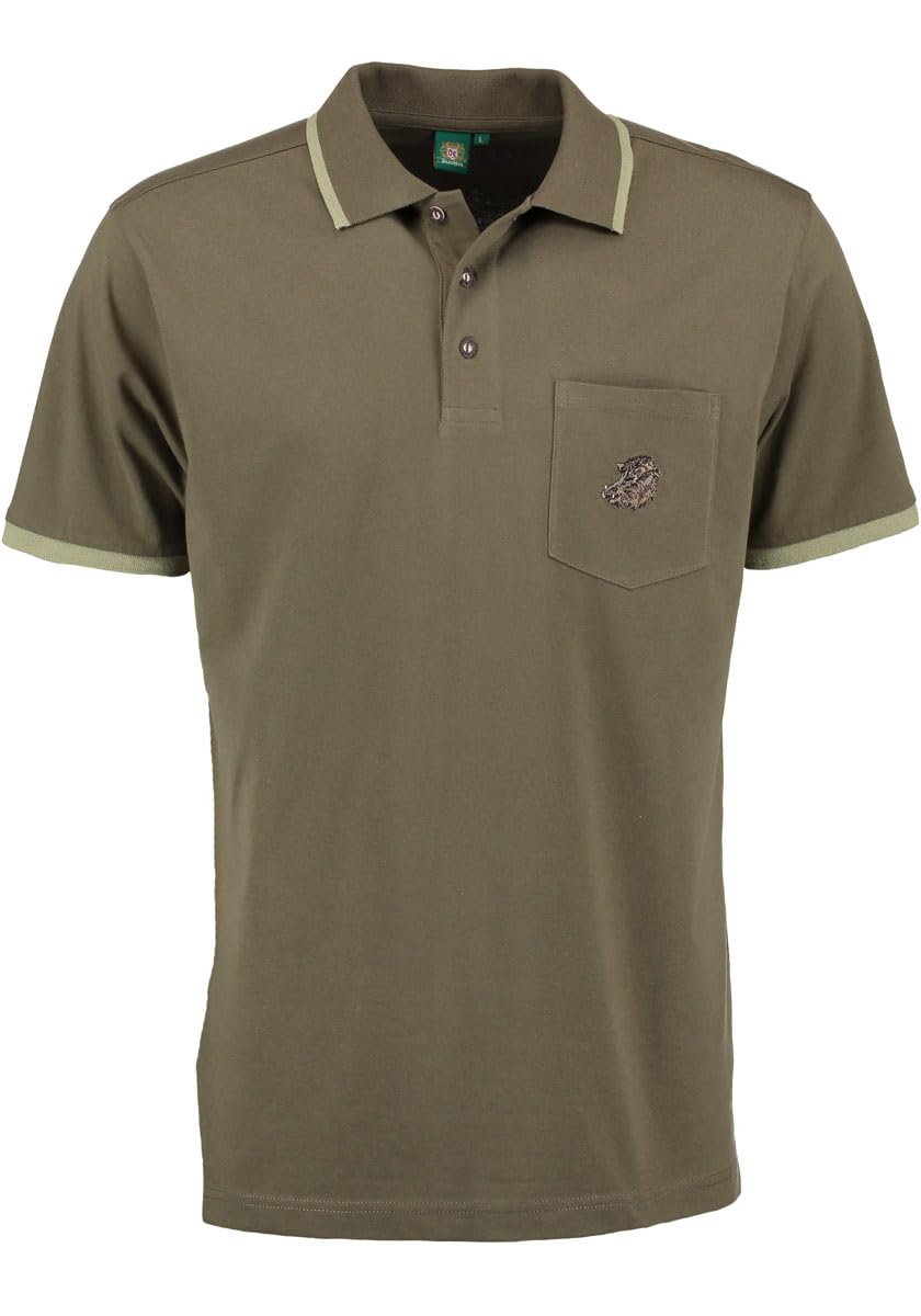 os-trachten-sonky-poloshirt-herren-kurzarm-oliv-regular-fit image 5