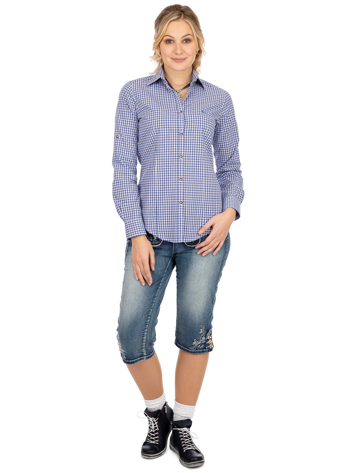 os-trachten-trachtenbluse-450000-3729-kornblau-blau-40-karo image 4