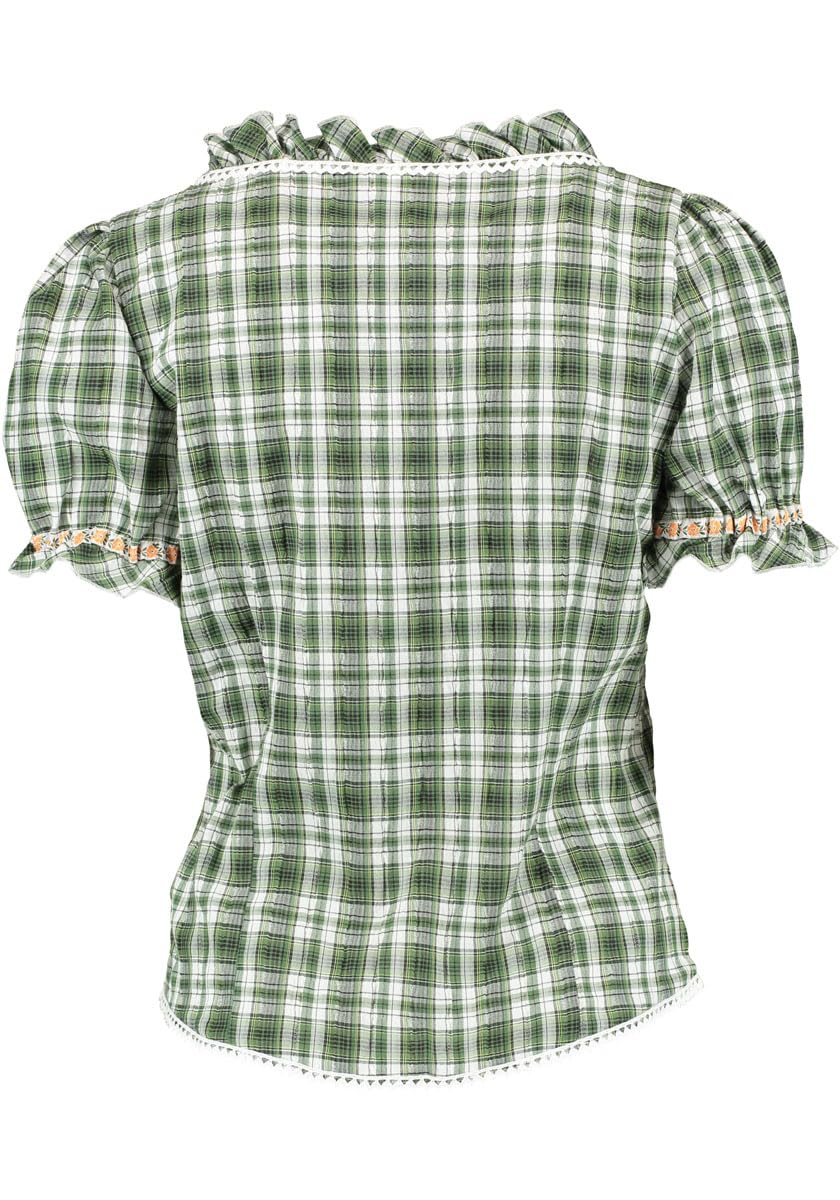 os-trachten-playap-damen-trachtenbluse-kurzarm-kariert image 3