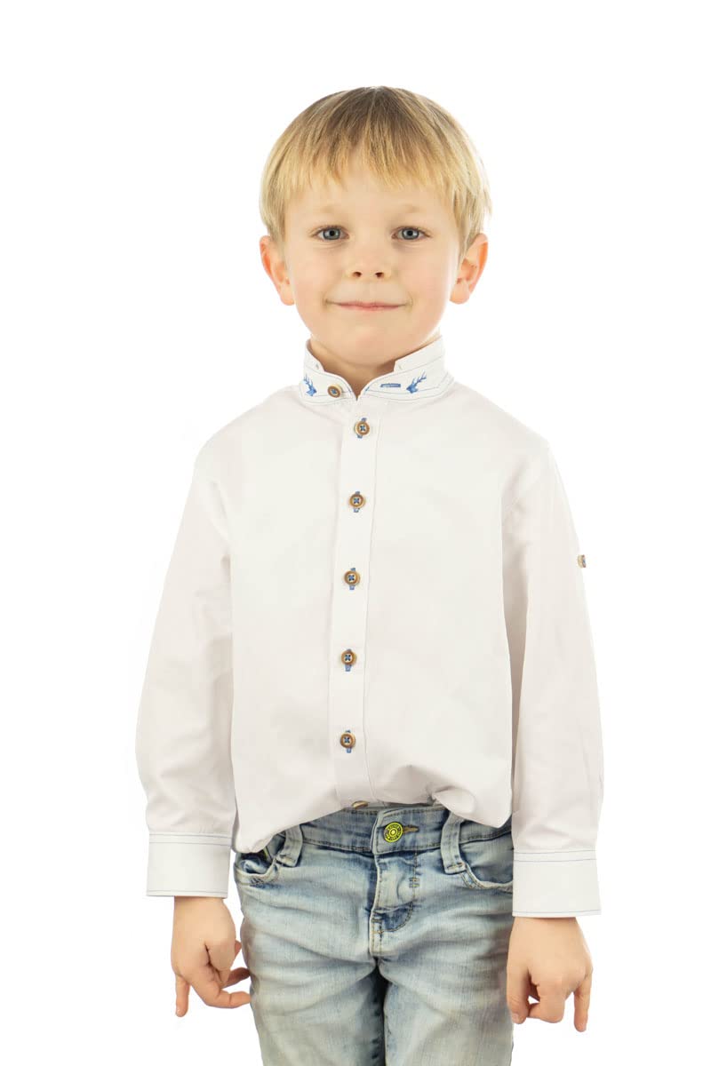 os-trachten-ojune-kinder-trachtenhemd-jungen-stehkragen-wei image 2