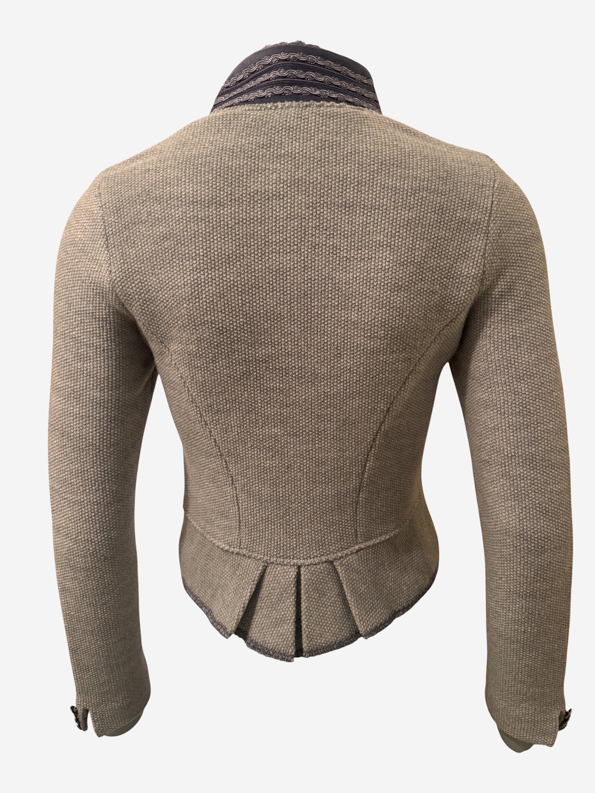 litzlfelder-ariana-strickblazer-damen-silbergrau-schurwolle image 2