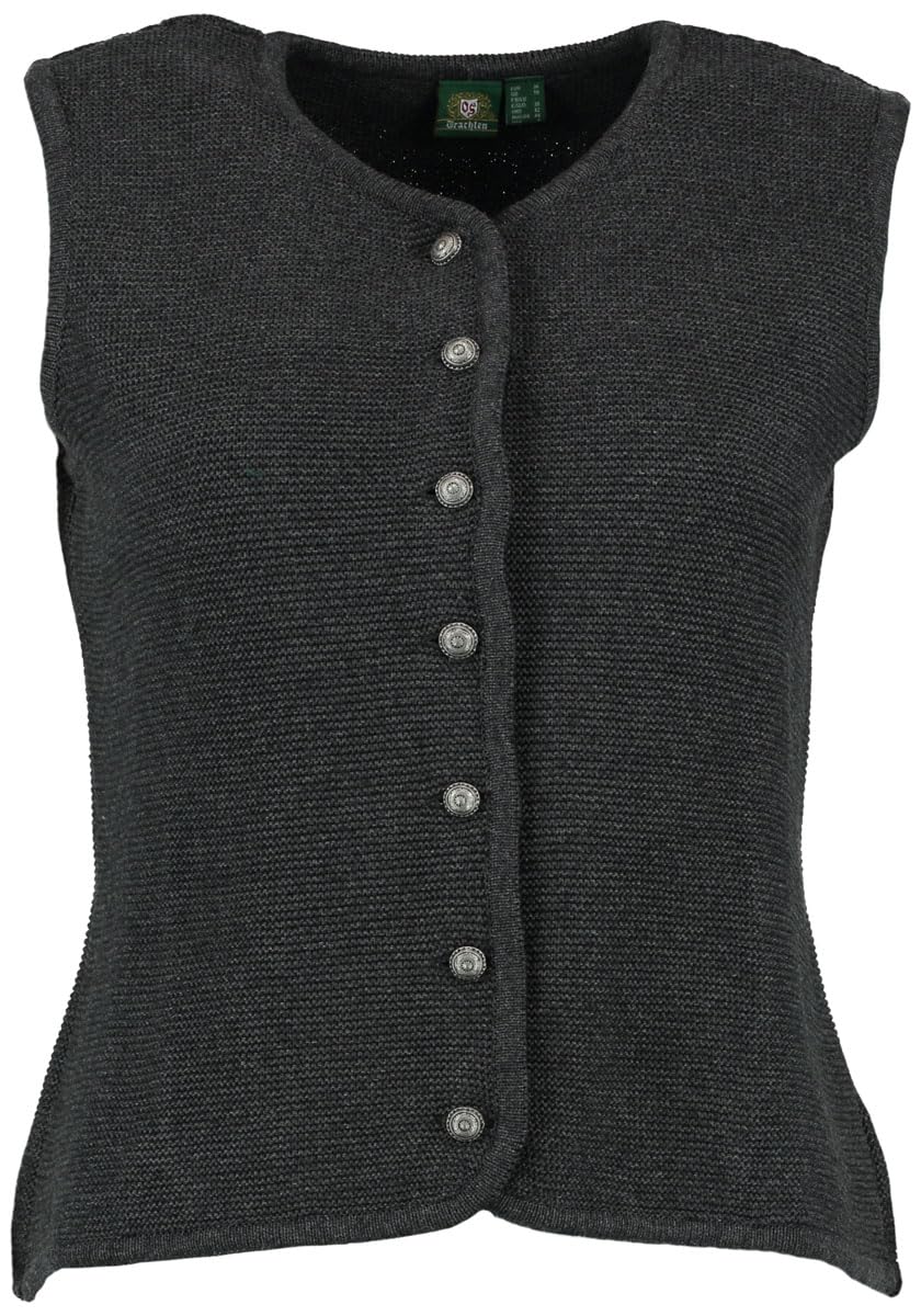 os-trachten-padora-strickweste-mit-rundhals-f-rs-dirndl-schwarz image 1