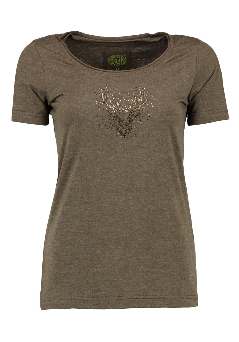 os-trachten-usoti-t-shirt-damen-rundhals-pailletten-hirsch image 1