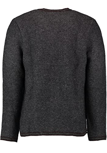 os-trachten-fudei-herren-strickjacke-wolle-rundhals-anthrazit image 8