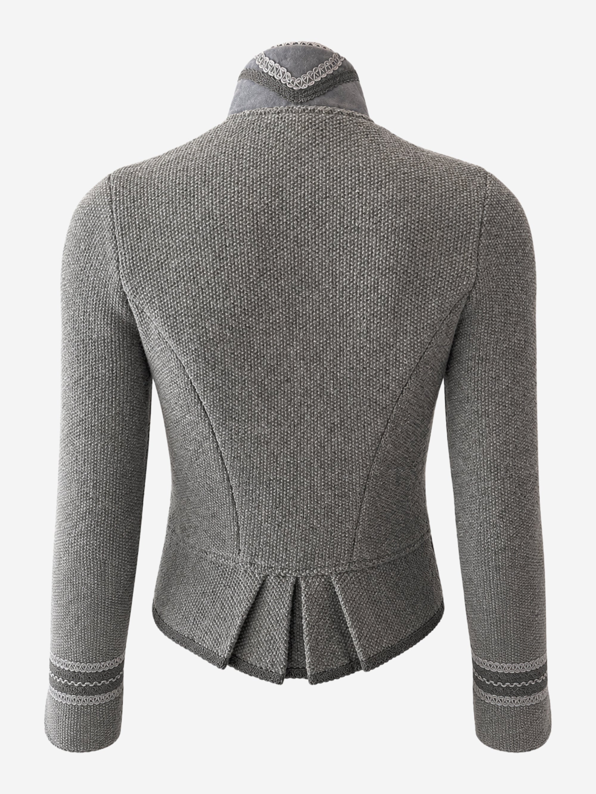 litzlfelder-alice-strickblazer-damen-mittelgrau-swarovski image 2