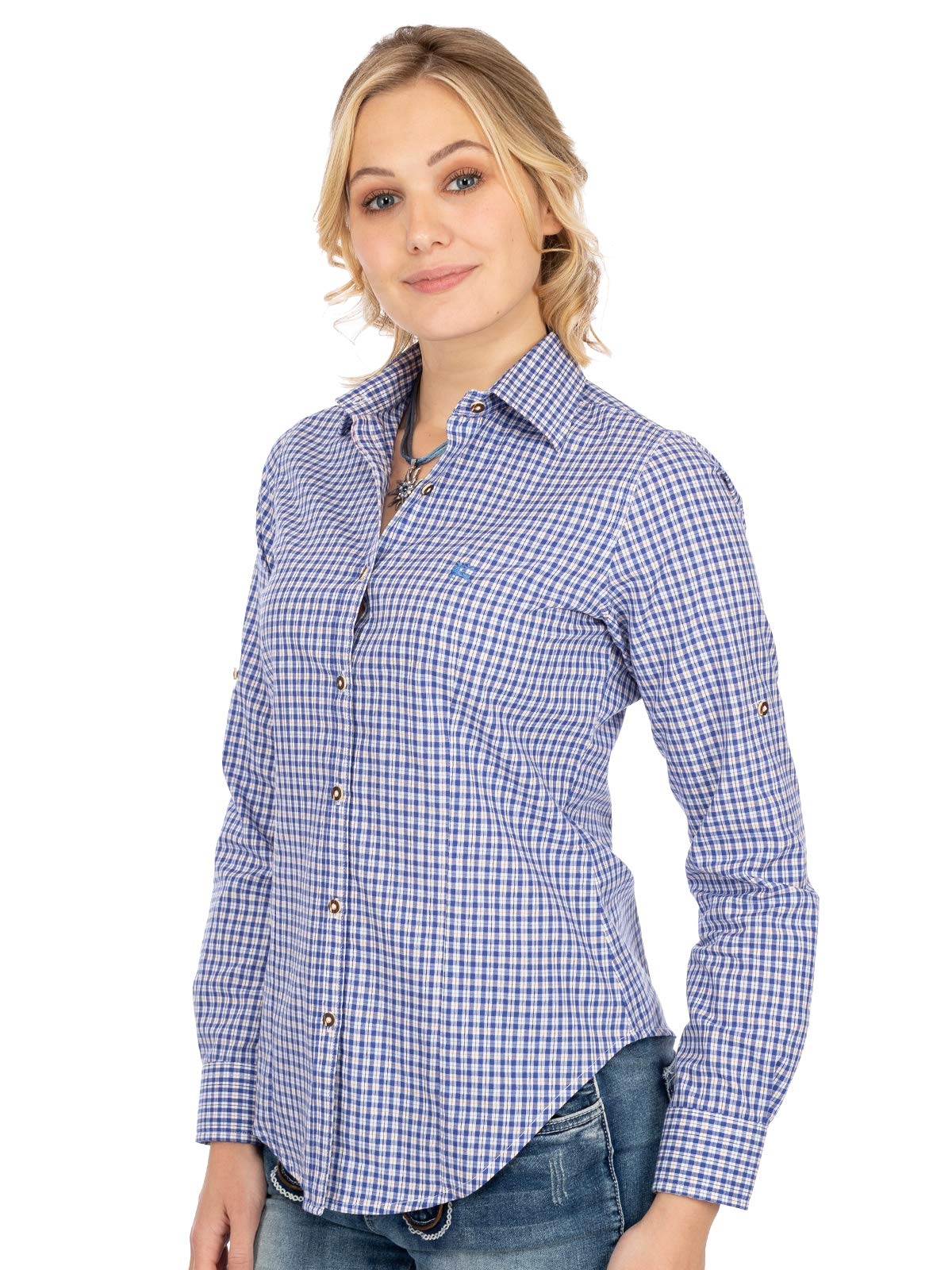 os-trachten-trachtenbluse-450000-3729-kornblau-blau-40-karo image 5