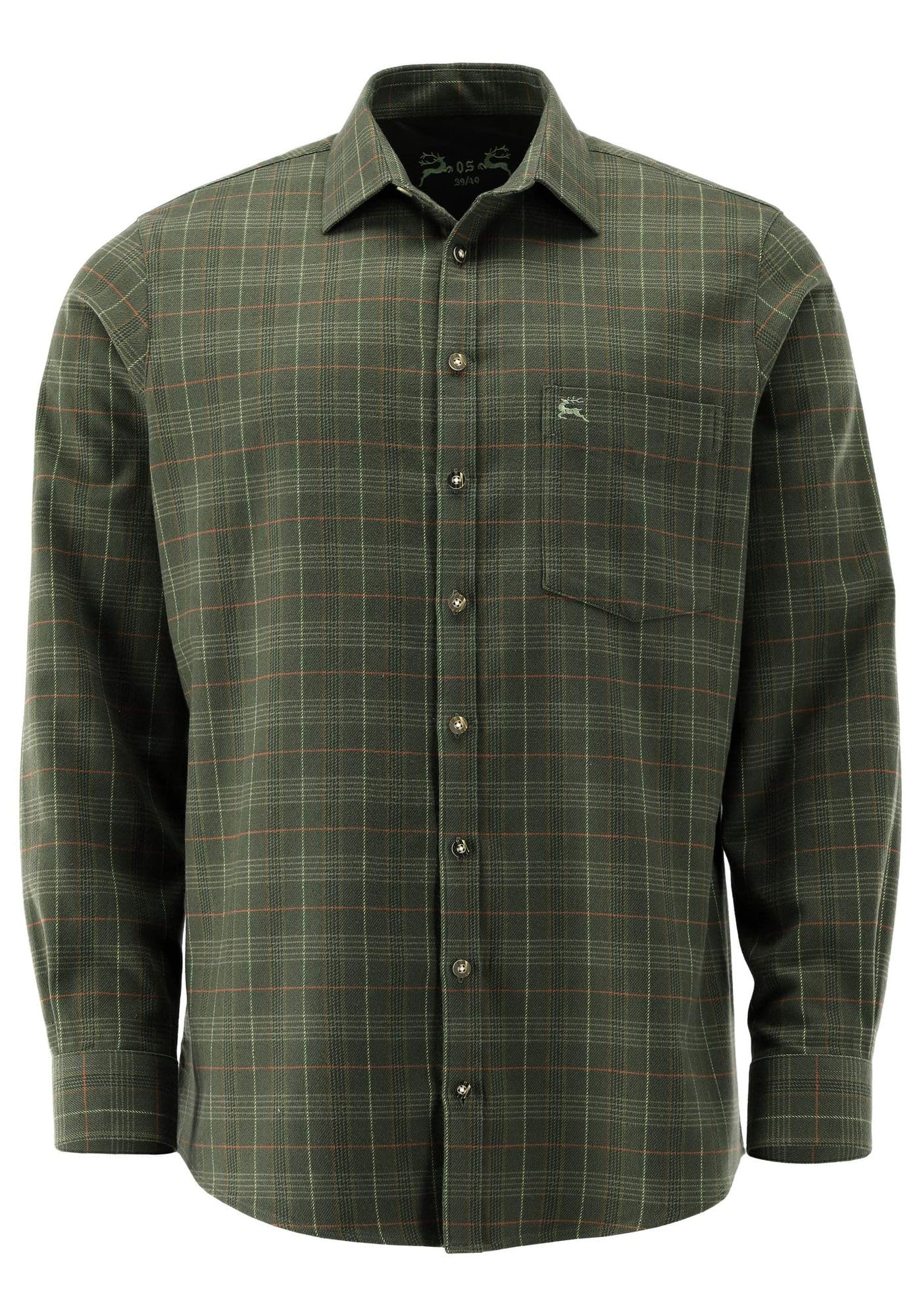 os-trachten-jagdhemd-midat-slim-fit-herren-41-42-langarm image 1
