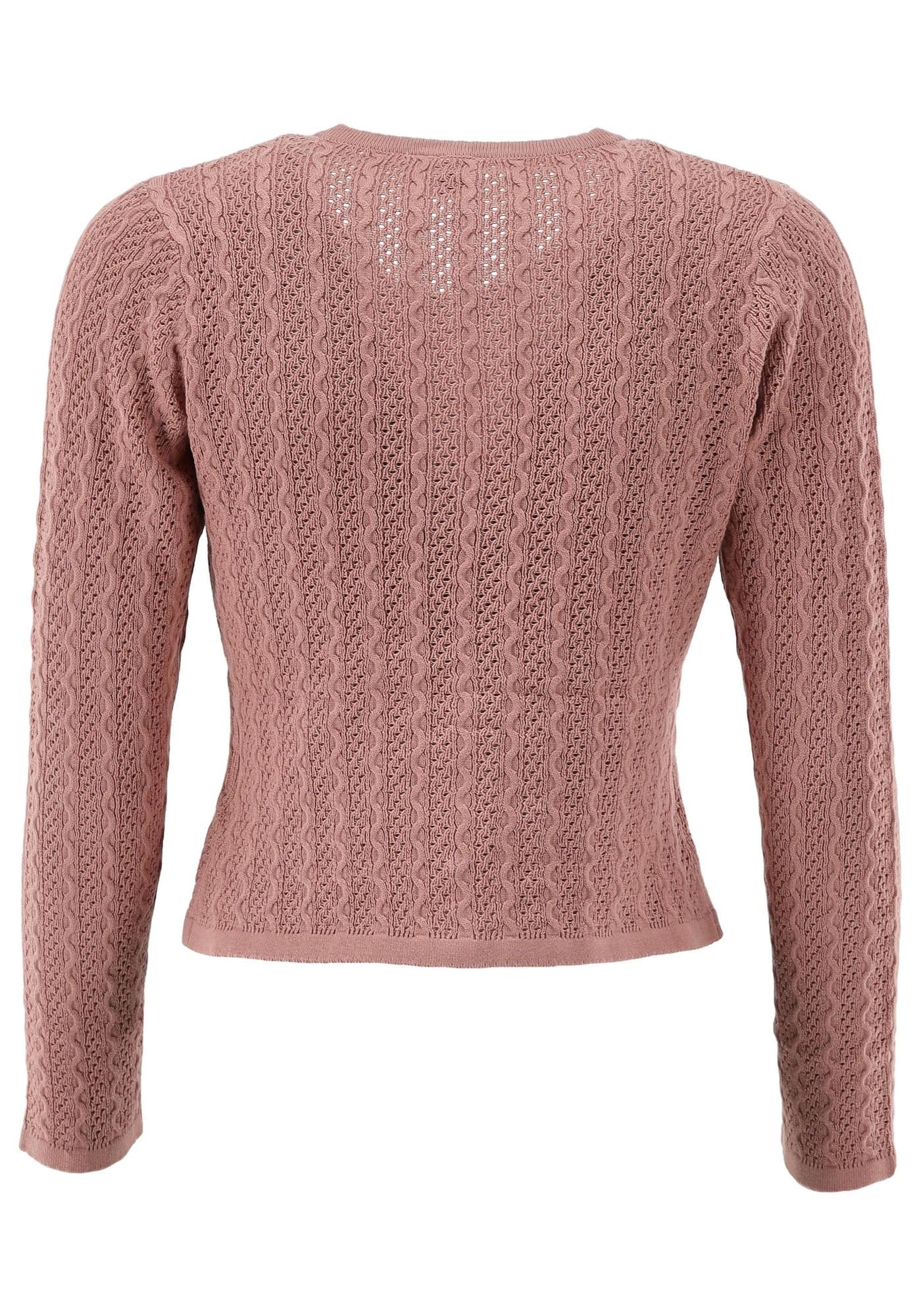 os-trachten-borida-strickjacke-damen-baumwolle-rundhals image 4