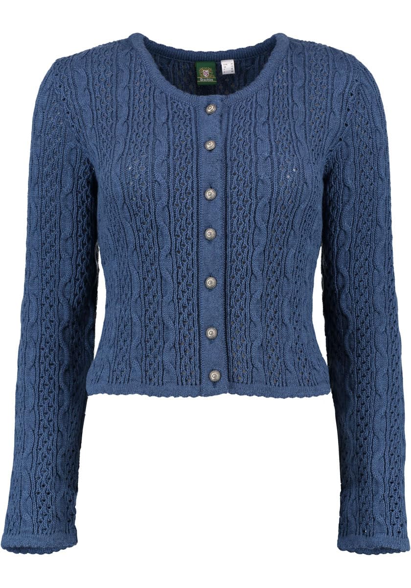 os-trachten-igaza-strickjacke-damen-anthrazit-gr-40-rundhals image 8