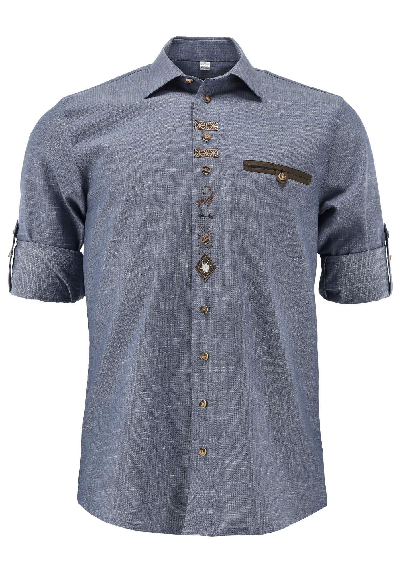 os-trachten-onixa-trachtenhemd-regular-fit-43-44-herren image 1