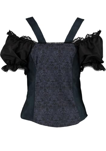 os-trachten-nibiwo-damen-trachtenbluse-kurzarm-puff-rmel-tr-ger image 4