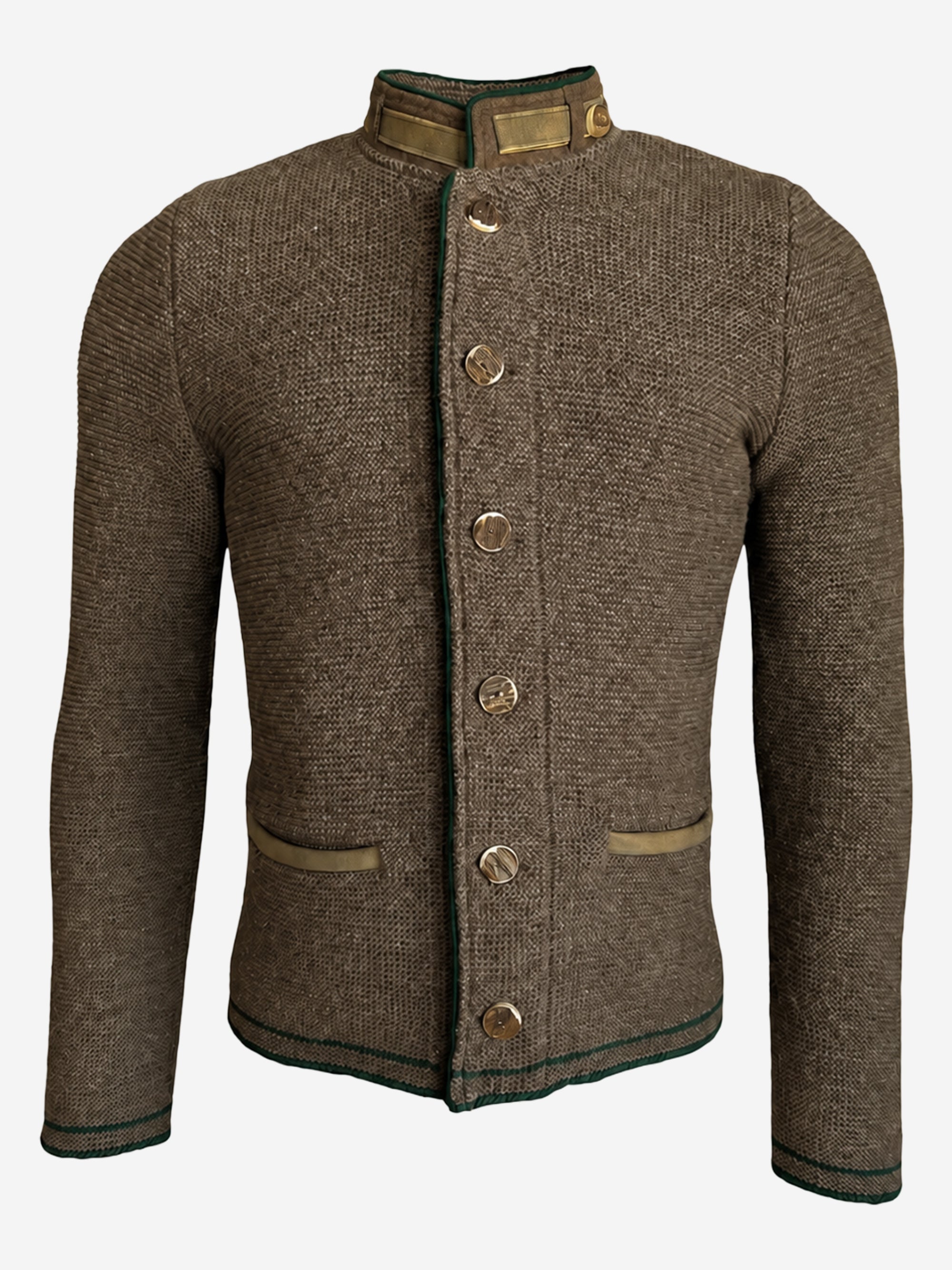 litzlfelder-hannes-strickjacke-herren-mittelbraun-schurwolle image 1
