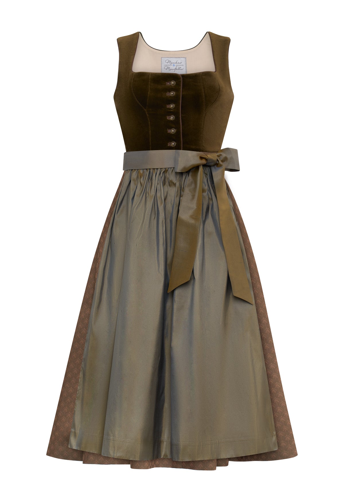 m-nchner-manufaktur-fanny-dirndl-samt-oliv-gr-38 image 1