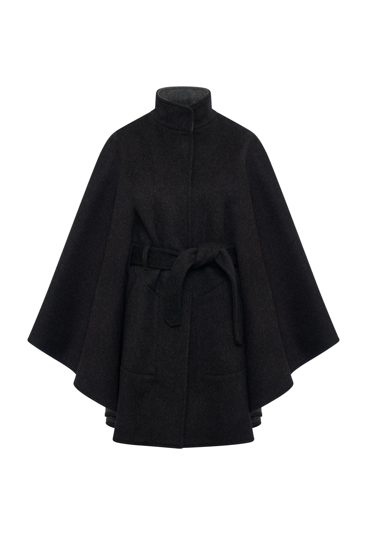 m-nchner-manufaktur-cape-charlotte-anthrazit-wollcape-mit-g-rtel image 1
