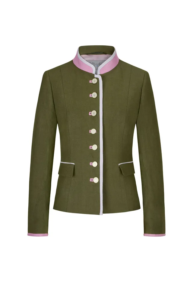 m-nchner-manufaktur-marie-trachtenjacke-leinen-oliv image 1